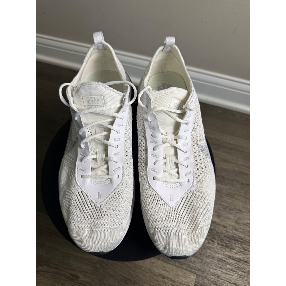 Nike Air Max Flyknit Racer Mens White Pure Platinum FJ4002-100 Running Shoes 10 - Picture 2 of 9
